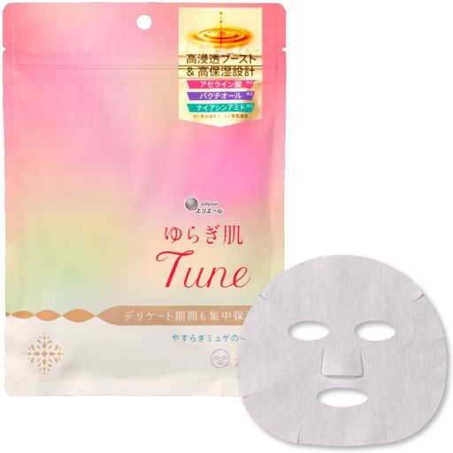 デリケート期間も集中保湿 フェイスパック なんだか不安定で、自分をいたわりたいそんな時に。 ゆらぐ日も、香りとうるおいでそっとととのえる。 とろ~り美容液xひたひた密着シート やすらぎミュゲの香り(RELAFRE香料)
