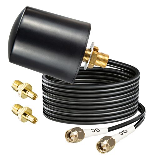 BOOBRIE 5G 4Gアンテナ 600-6000Mhz 屋外 2x2 MIMO 無指向性 TS9/SMAコネクタ 5M延...