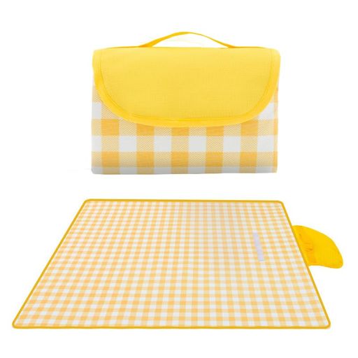 XLMABZレジャーシート折りたたみ式収納2人~3人用防水洗える100x150cmピクニックマット大判厚手コンパクト収納携帯便利軽量遠足運動会お花見ビーチキャンプアウトドア。(イエロー)