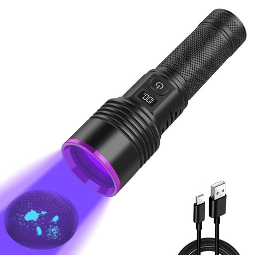 ブラックライト365nm30w無段階調光uvライト電量指示アニサキスライトUSB充電式紫外...