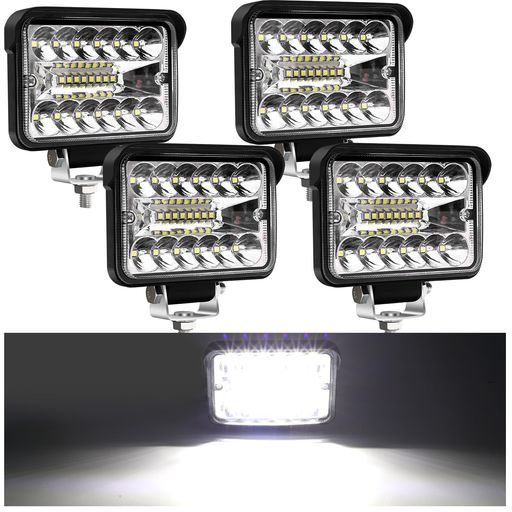 Rakuten - Aoling作業灯led12V24Vワークライト車防水小型12vled爆光作業ライト照明補助前照灯車外灯除雪機作業機械農業機械ホワイト4個