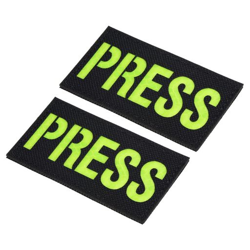 樂天商城 - PATIKIL 反射PRESSパッチ 2x3.5インチ 2個入り IR赤外せんファスナーフック&ループアプリケ腕章バッジ 衣服・バックパック用 イエロー