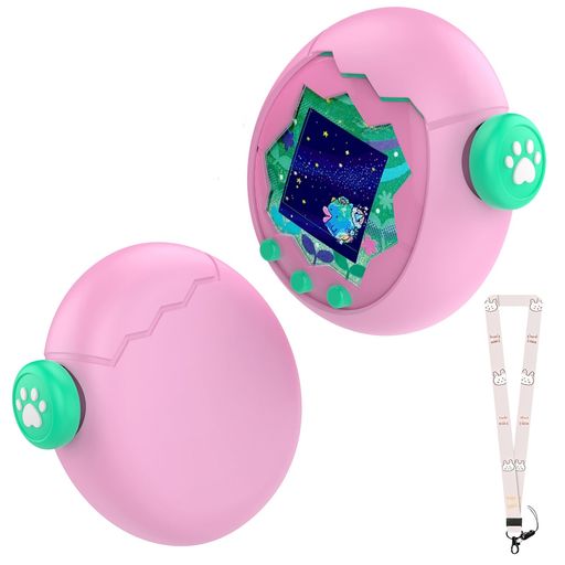 Tamagotchi Paradise(たまごっちパラダイス) 用 ケース カバー キーキャップ付き【YANMONGI】 保護カバー シリコン保護ケース ーチェーン付き 耐衝撃 落下防止 紛失ストラップ付き 防水 防塵 指紋…