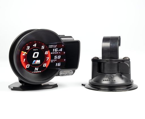 OBD2メーターMagicianF835魔術師OBD英語版車HUDヘッドアップディスプレイ多機能デジタルメーター車載スピードメータータコメーターRPM速度計タービン圧力油温計電圧表示車載式故障診断ツール