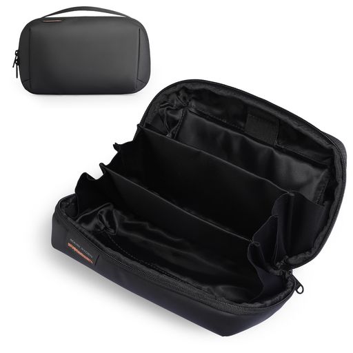 Rakuten - MARKRYDENガジェットポーチ小型2024最新トラベルポーチ軽量180°開口デザインPC周辺小物小物入れ旅行便利グッズ収納出張便利グッズシャグポーチガジェットケース(ブラック)