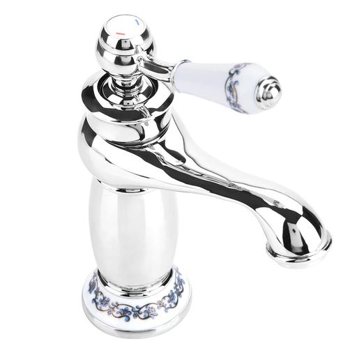 Rakuten - 洗面用水栓洗面台混合水栓冷熱混合栓切り替え式アンティーク浴室用水栓洗面洗髪用バスルーム水栓シンク蛇口取り付け簡単手洗いボウル洗面台用バスルームシンク蛇口水栓金具(クロム)