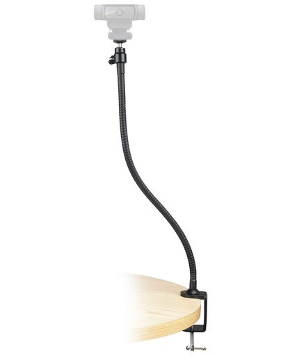 25インチ フレキシブルジョー ロングアーム スイベルクランプ クリップマウントホルダースタンド Logitech Webcam C925e C922x C922 C930e C930 C920 C615用