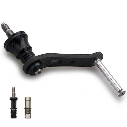 乐天商城 - HEIGHTEN42mmリールハンドル(ノブ無し)1.5Kカーボン製シマノダイワスピニングリール通用【ライトゲーム渓流釣り】(ブラック)(HT16002)