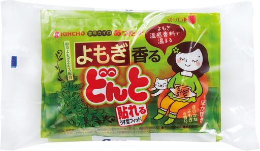 KINCHO香るどんと薄型貼るカイロ機能性温感香料和草よもぎエキス配合...(4.0)