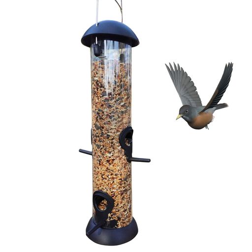 【耐久性の高品質素材】:この鳥のフィーダーは高品質の硬質プラスチックでできており、丈夫な上下を強化し、熟成しにくく、丈夫で耐久性があり、長期間使用できます。 【吊り下げ式】ぶら下がっている鳥の餌箱は、鳥の注意を確実にとらえます。鳥に生息させ、種の餌を楽しんでください。あなたはあなたの窓、あなたのデッキまたはパティオから鳥を見ることができました。 【屋外での使用】屋外での使用に非常に適しており、ペットや野鳥に簡単に餌を与えたり、午後にゆっくりと見たりすることができます。 【4つの給餌ポート設計】4つの給餌ポートにより、一度により多くの鳥が給餌できます。ハンガーは、鳥の餌付けスタンド、餌やりステーション、フィーダーフック、木の枝に取り付けることができます。 【充填が簡単、清掃が簡単】上部カバーは取り外し可能で、簡単に補充して掃除する。ドーム型のトップは、鳥の餌付けのために飼料を乾燥して清潔に保つのに役立ちます。オープンフィーダーを使用すると、内部の食品を観察して、時間内に種子を補充できます。定期的な清掃は、より多くの鳥を引き付けるためにフィーダーと種子を清潔に保ちます。