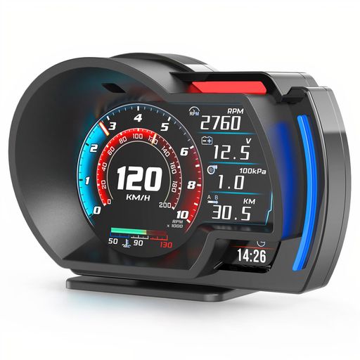 記程表 - ChoiQuaOBD2メーターマルチメータータコメーター速度水温電圧ブースト計故障診断警告機能3.5インチリアルタイム表示日本語対応