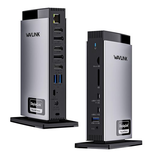 【15-in-1 USB-Cドッキングステーション】 USB-Cケーブル1本でノートPCを15ポートへ拡張。HDMIx3、DisplayPortx2、USB-Cx3、USB-Ax3、Gigabit LAN、SD/TFカードスロット、3.5mmオーディオを搭載し、デスク周りをすっきり整理。オフィスワークや在宅勤務に最適です。※HDMI(Alt Mode)は接続するPCがDisplayPort Alt Modeに対応している必要があります。 【最大3画面・4K UHD出力】 DisplayLink技術とHDMI Alt Modeを組み合わせ、最大3台の4Kディスプレイへ同時出力。DisplayLinkポートは最大2画面4K@60Hzに対応し、MacBook Air/Pro(M1・M2・M3・M4)でもマルチディスプレイ環境を構築できます。資料作成、動画編集、Web会議などの作業効率を向上します。※ゲーム用途には適していません。 【最大100W PD急速充電】 130W電源アダプター付属。