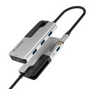 WAVLINKUSB-C6-in-1ドッキングステーションPowerDelivery/87W出力HDMI/4K@30Hz4つのUSB3.0対応ポートUSBハブtypecドッキングステーションWindows7/8/10/11MacOSX