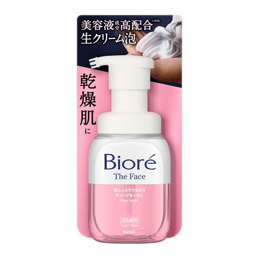 ビオレザフェイスディープモイスト本体【泡洗顔】【まさつレス】【保湿成分配合】【乾燥対策】200ミリリットル(X1)