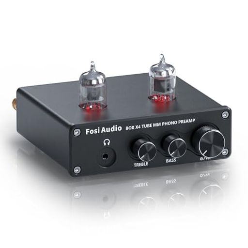 【アップグレード版】:Fosi Audio BOX X2からアップグレードされました。圧倒的な高音質を実現する次世代フォノプリアンプです。 【6J1 真空管MMフォノプリアンプ】:BOX X4フォノプリアンプは、3.5MM AUXとMMターンテーブル入力に対応し、フォノ信号をラインレベル信号に変換します。低ノイズ集積回路と高品質な部品により低周波ノイズを除去し、クリアな音質を実現します。また、ターンテーブルを保護するためのアース端子を装備しています。 【真空管ヘッドフォンアンプ&amp;プリアンプ】:BOX X4は、3.5MMのAUXヘッドフォンとRCA出力を装備しており、想像以上に便利です。 【対応真空管モデル】:6K4/6J1/6J4/GE5654/6AK5/66※。真空管を交換して、ステレオシステムをDIYすることができます。違った真空管で違った音が楽しめます。 【梱包内容】:BOX X4フォノプリアンプ、DC12V電源、ユーザーマニュアル。24 か月の安心保証が付いており、信頼性の高いパフォーマンスと顧客満足度を保証します。 ※注意:掲載画像は5725W真空管ですが、現在は6J1真空管へ変更されています。