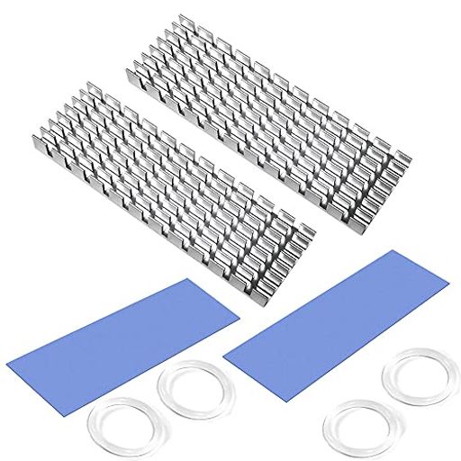 ★溝設計:5度から20度への冷却効果により、放熱面積が大幅に増加します。 SSDを安全な温度に冷却して、過熱やスロットルを防ぎ、コンピューターのパフォーマンスを向上させます。 ★設置が簡単:コンパクトなスペースで耐熱シリコンリングに対応。 凹凸のある表面に対応する独自のナノシリコンサーマルパッドを装備。 M.2SSD保証ラベルを損傷することなく低粘度。 ★互換性:サイズ:70MM×22MM×6MM。 世界中で使用されているラップトップとデスクトップコンピューター。 NGFF PCIE NVME M.2SSDをサポートします。 SAMSUNG 850 EVO、860 EVO、960 EVO、970 EVO、950 PRO、960 PRO、970PROなどに適しています。 ★プレミアム素材:ヒートシンクは、高品質のアルミニウム、優れた熱伝導率、防錆性と耐食性、頑丈で耐久性のあるもので作られています。 ★内容:ラジエーター(銀)×2、熱伝導性接着剤×2、輪ゴム×4