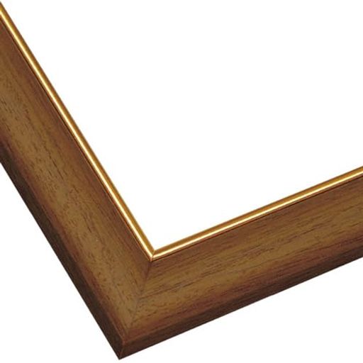 ビバリー【日本製】【壁かけひも付】木製ゴールドモール付パズルフレームウォールナット(茶色)【UVカット仕様/工具不要】ゴールドモール木製パネル26x38cm(パネルNo3)ジグソーパズルフレ…
