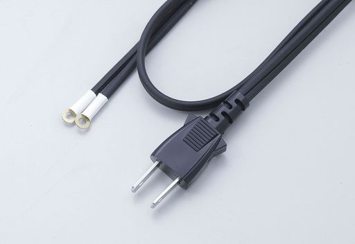 L型プラグ付ネオプレーンコード ■熱器具補修用■定格:125V12A■1.25平方ミリメートル(0.18mmx50芯)