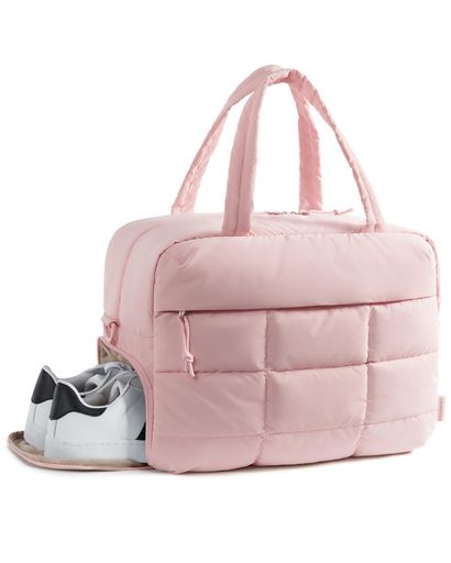 BAGSMART 23L 旅行バッグ ダッフルバッグ 防水 軽量 15.6インチノートパソコン収納 シューコンパートメント TSA対応 機内持ち込み可能 スポーツ/ウィークエンダー/ジム用 多機能 耐久性 女性向…