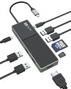 【9-IN-1 USB C ハブ】:HDMI(4K 30HZ)ポート*1+急速 PD充電ポート(最大100Wまで急速充電)*1+SD&amp;TF カードスロット*1+USB A 3.0ポート*3(最大速度5GBPS)+USB C 3.0ポート*1(最大速度5GBPS)+USB A 2.0ポート*1(最大速度480MBPS)が搭載されています;使用も簡単、挿すだけですぐ使えます;ポートの不足の問題も解消してくれます;便利、安定、作業効率を向上させることができます。 【高画質4Kビデォを楽しむ】このドッキングステーション TYPE-C は最大4K@30HZ出力に対応しており、HDMIポートからは最大4Kのディスプレイ出力が可能です。高解像度で鮮やかな3D効果のビデオ会議、映画鑑賞なども手軽に行えます。ゲームPCとして使用する場合、滑らかな映像を楽しむことができ、チラッキが少なくなるため目の疲労を抑制することもできます。 【PD充電対応&amp;TFカードリーダー】このUSB ハブはTYPE-C ポートを経由してパソコン等デバイス本体に最大100Wの高速充電が可能なPOWER DELIVERY(PD)ポートを搭載。