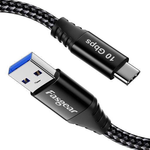 Fasgear USB3.2 Gen2 Type-C ケーブル 1.5m,10Gbps データ転送 USB-A to USB-Cケーブル