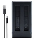 NinoLiteInsta360X3用USB型デュアルバッテリーチャージャー、バッテリー2個同時充電可能充電ステーション・充電器(2)
