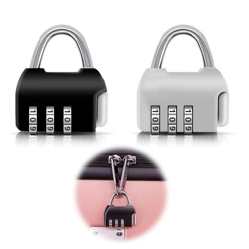 南京錠ダイヤル錠ダイヤル式ロック3桁補助錠バッグ用スーツケースワイヤーロックバッグ用オフィス亜鉛..
