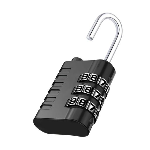 NAGE南京錠3桁鍵小型軽量錠暗証番号盗難防止防水防錆補助ロック学校ロッカー荷物アウトドア旅行バック..