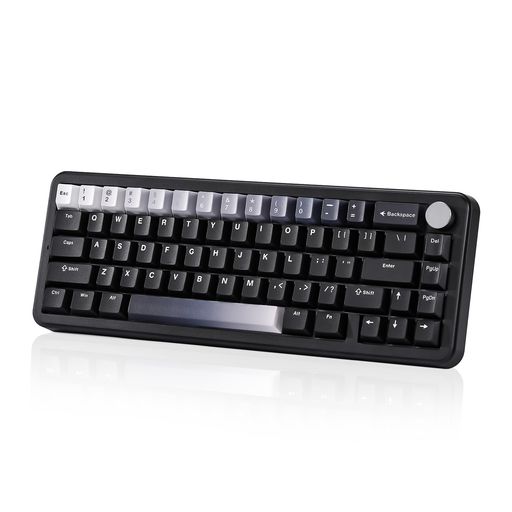 YUNZIIB6865%ワイヤレスメカニカルキーボードゲーミングキーボードBT5.0/2.4GHz/有線ホットスワップ対..