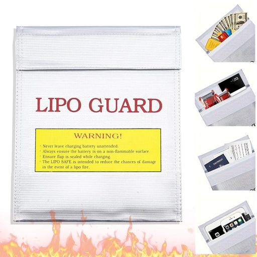 バッテリーリポガードセーフティーバッグ1本セットLiPoBagリポ保管リポバッテリー防爆バッグ飛行機モデ..