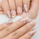 Sethexyフランスネイルチップショートバレリーナプレスオンネイルキャツアイ蝶々つけ爪パールラインストーンフェイクネイルマグネット星柄3D爪かわいいチェック柄セルフネイルシンプル…