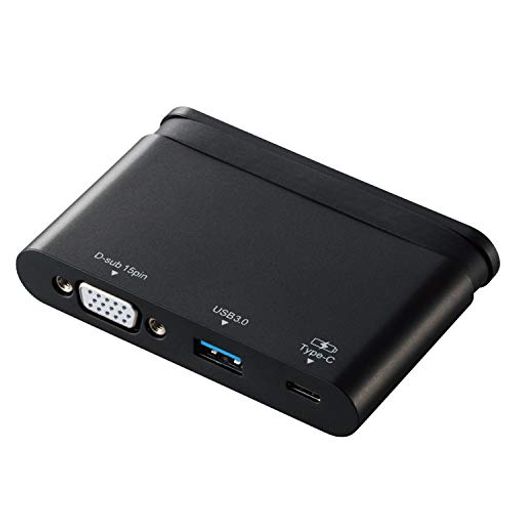 USB Type-C(TM)コネクターでパソコンに接続し、パソコンを充電しながら、USB3.0機器やVGAディスプレイを接続できるドッキングステーションです。 ケーブルが本体にピタッと収納でき、軽量でスリムな設計なので、持ち歩きに便利です。 パソコン本体との接続は、最大5Gbps(理論値)とUSB2.0の約10倍の超高速データ転送を実現するUSB3.1 Gen1に対応しています。 USB Type-C(TM)コネクターを経由して最大100W(※)の大電力をデバイス/パソコン本体に供給するUSB Power Deliveryに対応しています。 ※製品本体にて8Wを消費しますので、実際の出力は最大92Wとなります。