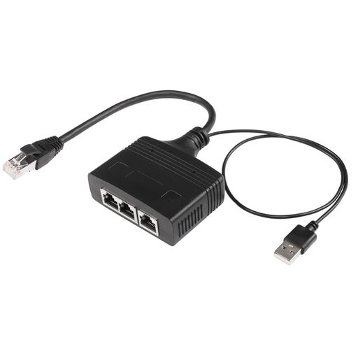 SINLOON RJ45ネットワークスプリッタアダプタ イーサネットケーブルスプリッタ、1〜3インターネットスプリッタ100MBPS高速LANネットワークスプリッタ 3つのデバイスが同時にインターネットを共有(オス)
