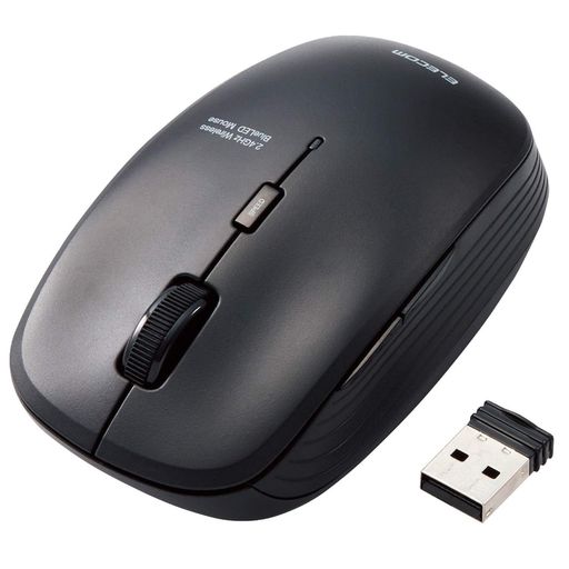 Trackball - エレコムワイヤレスマウスM-BL21DBSKBK静音抗菌5ボタン3段階ポインタ速度可変ブラック