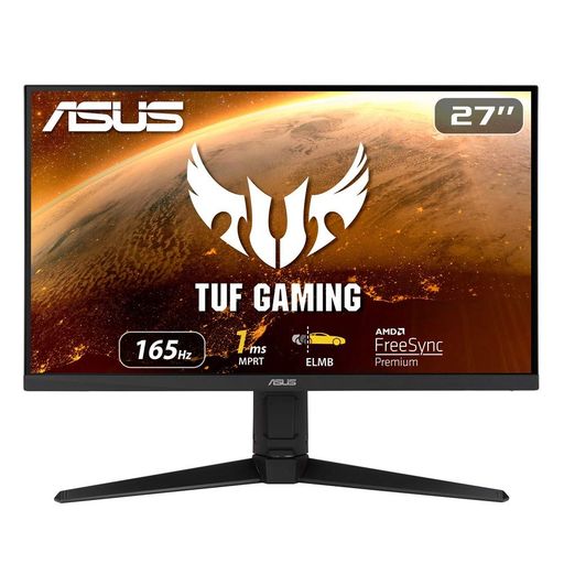 ASUS ゲーミングモニター 165HZ 27インチ モニター IPS フルHD 1MS HDMI2.0(X2) DISPLAYPORT1.2 TUF GAMING 高さ調整 縦横回転 VG279QL1A