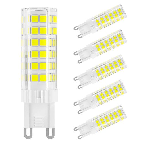 乐天商城 - DiCUNOLED電球G9口金セラミックスLEDランプ調光不可能5W500lm全方向照明6000K昼白色50Wハロゲンランプ相当6個セット