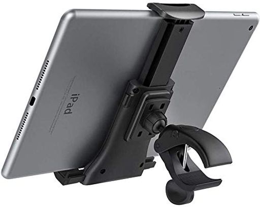 フィットネスバイク取付 タブレット ホルダー 室内用 TiMOVO バイクホルダー 自転車 室内バイク用 タブレット スマホホルダー iPad スタンド 4-11インチ フィットネスバイク 電動ルームラン…