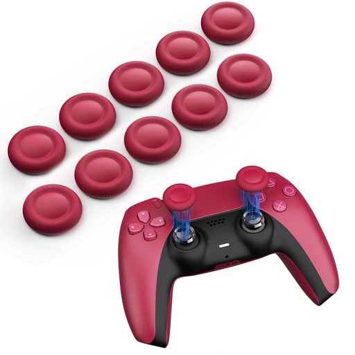 【交換用ジョイスティックキャップ】PS5 コントローラー/PS5 コントローラー Edge/PS4 コントローラー用 ジョイスティックキャップです。純正ジョイスティックキャップを取り外し、このジョイスティックキャップに交換します。ご注意:純正ジョイスティックキャップは一度取り外したら、再装着できません。 【快適な手触り】このPS5 コントローラー用 ジョイスティック交換キャップは、純正キャップより摩耗に強い、より優れたTPU素材を採用して、傷つきにくい、優れた操作性を提供して、親指の疲労を軽減し、ゲーマーのゲーム体験を向上させます。 【簡単に取り付け】このPS5 コントローラー用 ジョイスティック交換キャップは簡単に取り付けます。元のジョイスティックキャップを取り外し、交換用のジョイスティックキャップを交換し、正しい位置を調整し、しっかりと固定します。PS5 コントローラーの見た目もより美しくて、まったく新しいになります。 【滑り止めデザイン】このPS5 コントローラー用 ジョイスティック交換キャップは、レーザー加工が施され、表面に滑り止めのテクスチャが刻まれます。