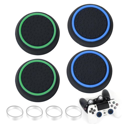 【商品内容】クリア スティック 保護リングx4個;スティックカバーx4個 【スティック カバー】コントローラーのスティックに装着することにより、指の負担を最小限に少ない動きで、操作性を向上させるフリークであり、ゲームをプレイ際、快適性もアップできます 【クリア スティック 保護リング】コントローラーには、アナログスティックの軸周りに白い粉が発生する問題があります。