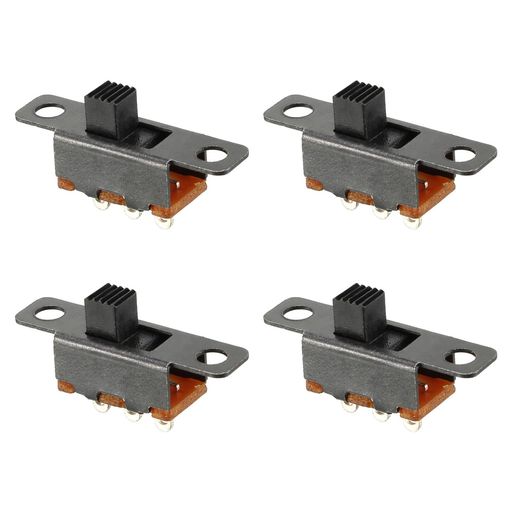 乐天商城 - Rebowerラッチングスライドコントロールスイッチスライドスイッチトグルスイッチ電流流れ制御3ピン1P2T電子プロジェクト用3mm4個入り