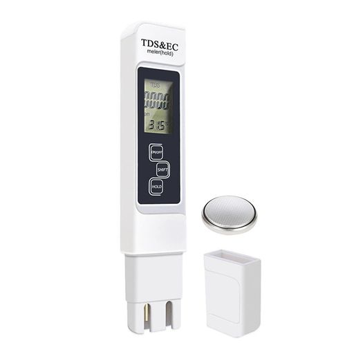 DiyStudioデジタルTDSメーターecメーター、3-in-1TDS&EC&温度計水質テスター1%高精度0-9999ppm、ホールド機能/LEDライト/キャリングケース、水質測定器水族館、水耕栽培、スイミングプール、農業…