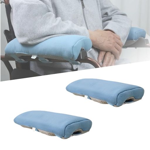 DURASIKO 2in1車椅子用クッション 車椅子用アームレストパッド 車椅子肘掛けカバーラ 中空管内芯 柔らかい 高反発 快適な 通気性 滑り止め 簡単な取り付け 丸洗い可能 便利グッズ 通年用 敬…