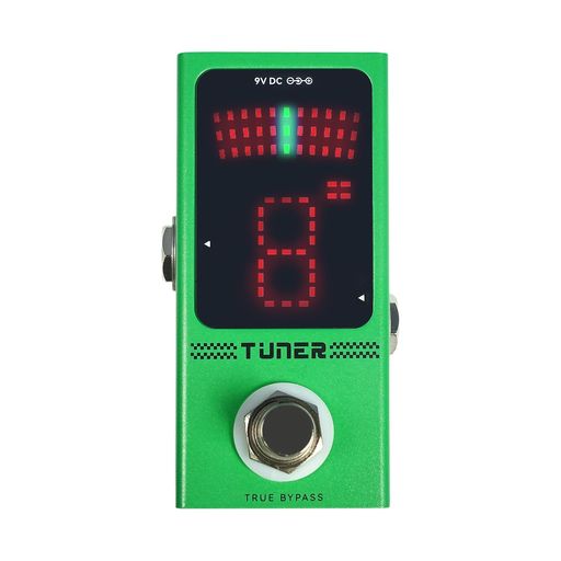 [高精度チューニング]このギターチューナーペダルはプラスマイナス1セントの高精度チューニングを実現し、12Hzから4186hzまでの広範囲な周波数に対応しています。プロのミュージシャンにも満足できる精度で、ライブやスタジオでの使用に最適です。 [耐久性メタルボディ]頑丈な金属製シャーシを採用し、ライブでの過酷な使用環境にも耐えられる耐久性を実現。落下や衝撃にも強く、長期間にわたって安定した性能を発揮します。 [高速応答]独自開発の高精度チューニングシステムにより、超高速な応答速度を実現。ストレスなく素早くチューニングが完了するため、演奏の流れを中断することなくスムーズにパフォーマンスが行えます。 [Truebypass設計]ペダル不使用時には完全なTruebypass機能が作動し、信号経路を完全に遮断。オリジナルのサウンドクオリティを損なうことなく、純粋なギターサウンドを維持できます。 [自動ミュート&amp;直感的表示]チューニングモード時には自動的に出力がミュートされ、不要なノイズを発生させません。大型Hdディスプレイではチューニング状態を一目で確認可能で、中央の青いライトが正確なピッチを示します。