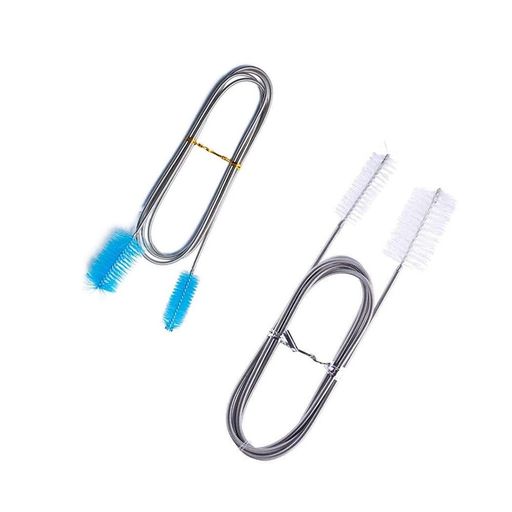 【ワイヤーサイズ】全長155cm 【ブラシサイズ】大:直径2.5cm 長さ5cm、小:直径1.2cm 長さ5cm 【セット内容】ホワイト、ブルー各一個の2個セット 【良質材料】パイプブラシは良質なステンレス鋼とナイロン材料で作られ、表面にナイロンブラシの毛があり、螺旋設計され、丈夫で耐久性があり、自由に曲げられ、長期にわたって繰り返し使用することができる。 【広範な使用範囲】台所、洗面器、浴槽、水槽、浴槽、トイレ、シャワー排水管、冷蔵庫凝縮コイル、下水洗浄など、さまざまな配管形状の場所に使用できる。 【業者要らず】業者に頼らずに水回りのトラブルを解消できるワイヤー式パイプクリーナー。液体タイプやラバーカップで解消できない詰まりや汚れも、ワイヤーで取り除くことが可能です。