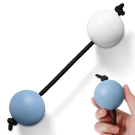Maracas - Tofficuアサラト楽器ダブルボールパーカッションシェイカー滑り止めマット仕上げ静音設計リズムトレーニング用打楽器ブルーホワイト