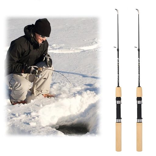 HAUUFENN穴釣り用ロッド75cm2本セットコンパクトロッド超短節カーボンセット釣竿コンパクト伸縮式小型釣り竿穴釣りに最適