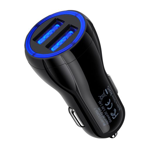 HUHUTa しがーソケット usb 2.4A/12W カーチャージャー 2台同時充電 車用充電器 コンパクトサイズ 12~24V対応 シガーソケット usb iPhone17/16/15/14/iPad/AirPods/Samsung