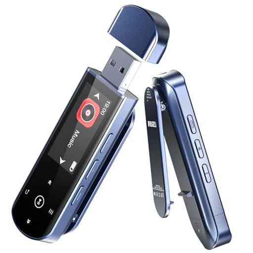 RUIZU 64GB USB MP3プレーヤー Bluetooth 5.3付き、クリップジャム携帯音楽プレー...