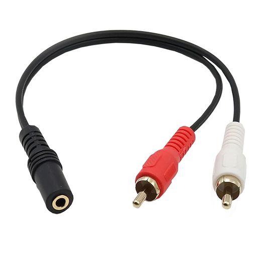 【LUYING】3.5mmステレオミニプラグ (メス)とRCAx2(赤・白)(メス)オーディオ分配ケ...