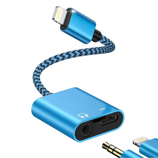 2in1iphoneイヤホン変換アダプタ音楽+充電同時ライトニングイヤホン変換2in1Hi-Fi...